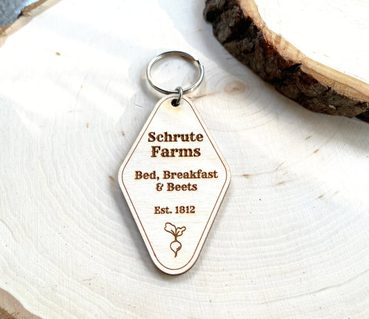Schrute Farms B&B Keychain