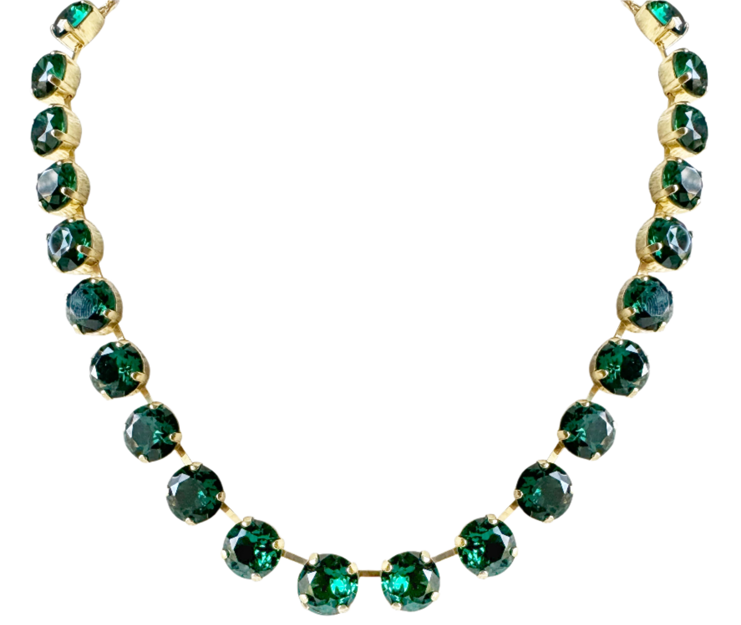Daphne Emerald Green Crystal Riviera Necklace