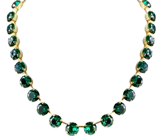Daphne Emerald Green Crystal Riviera Necklace