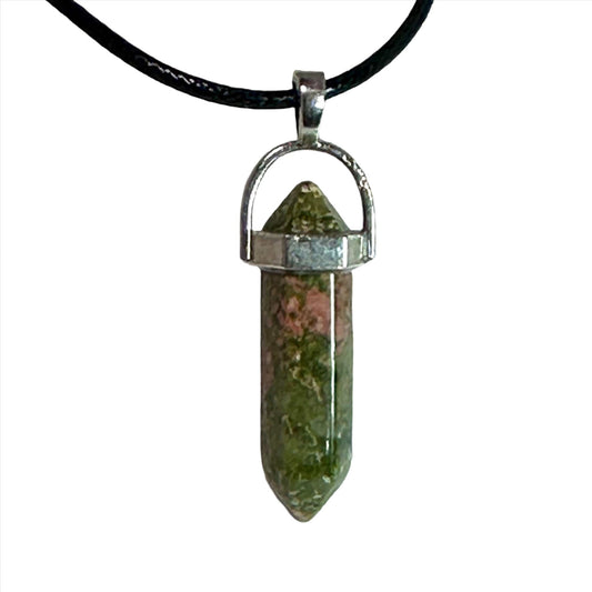 Unakite Bullet Point Necklace