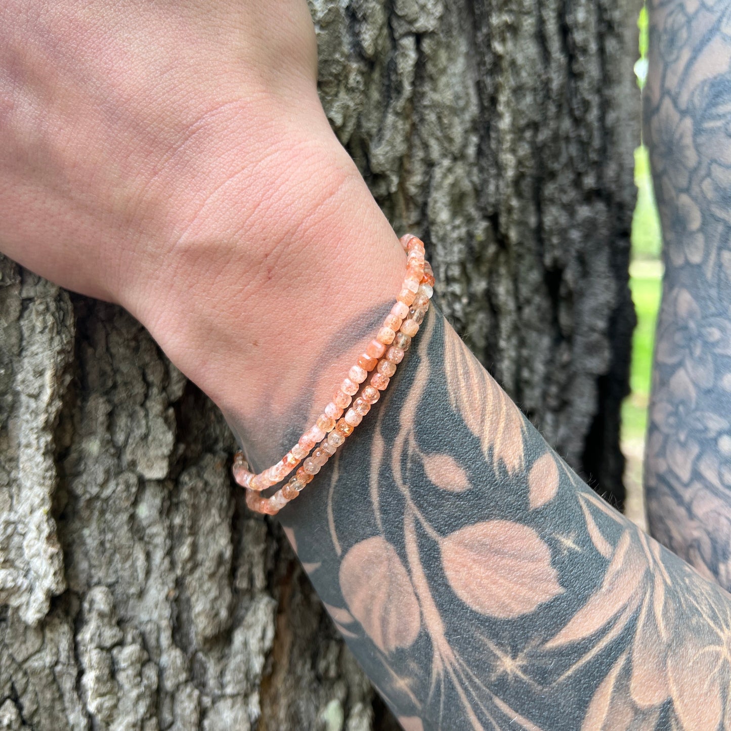 Sunstone Cube Bracelet - Subtle Radiance Collection