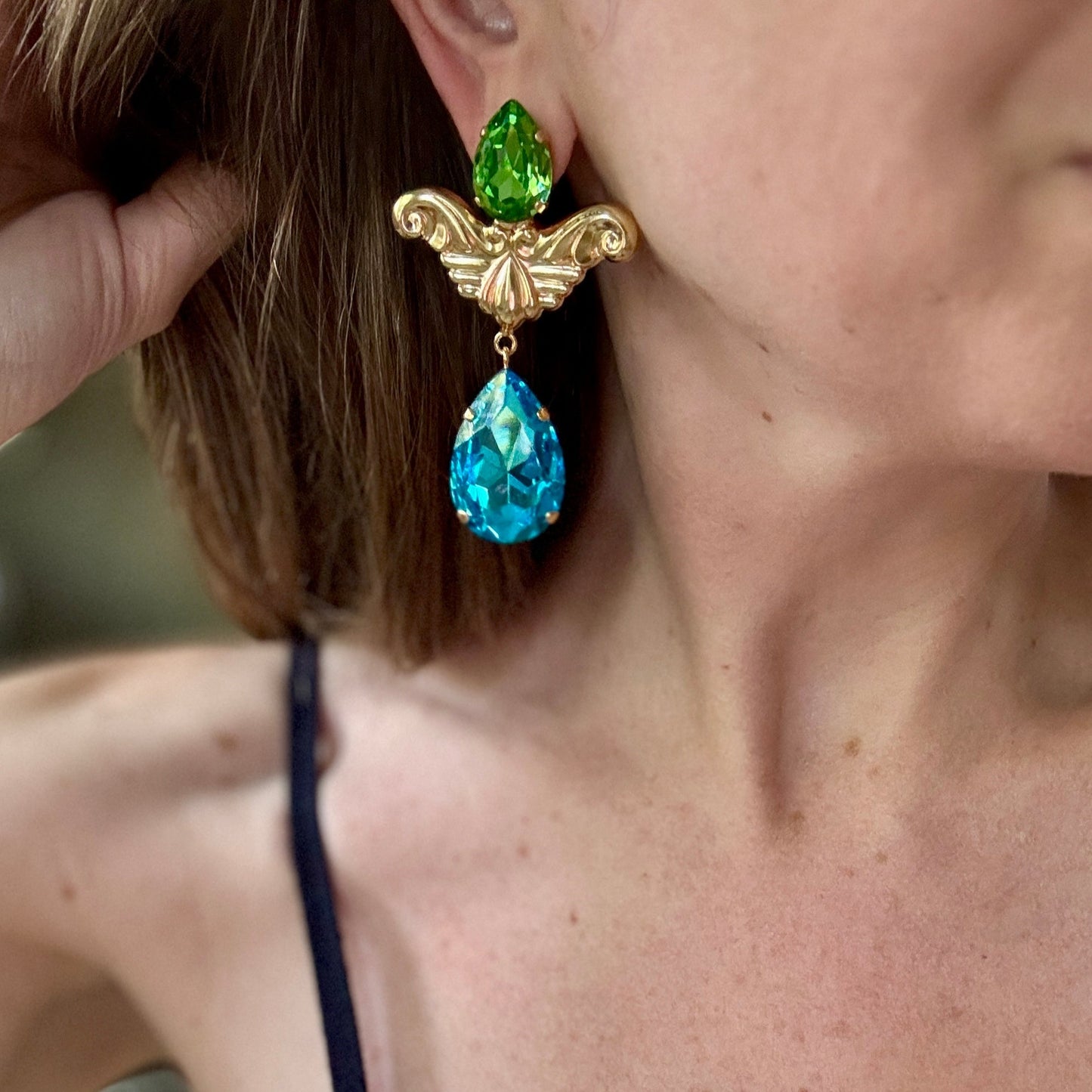 Juliette Aqua Earrings
