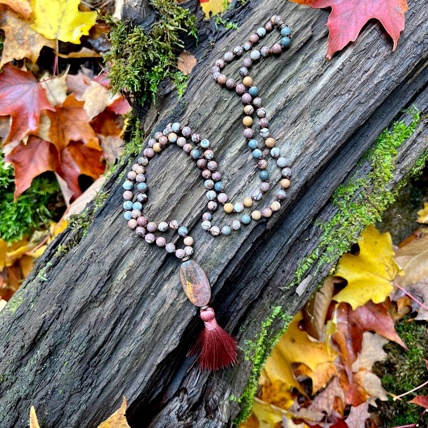 Desert Beauty Meditation Mala – 108 Beads of Sonora & Red Creek Jasper