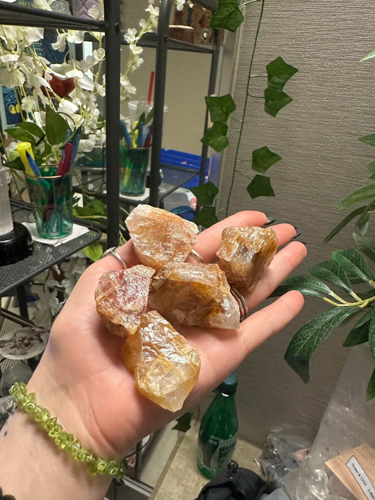 Strawberry Quartz Rough Pocket Stone