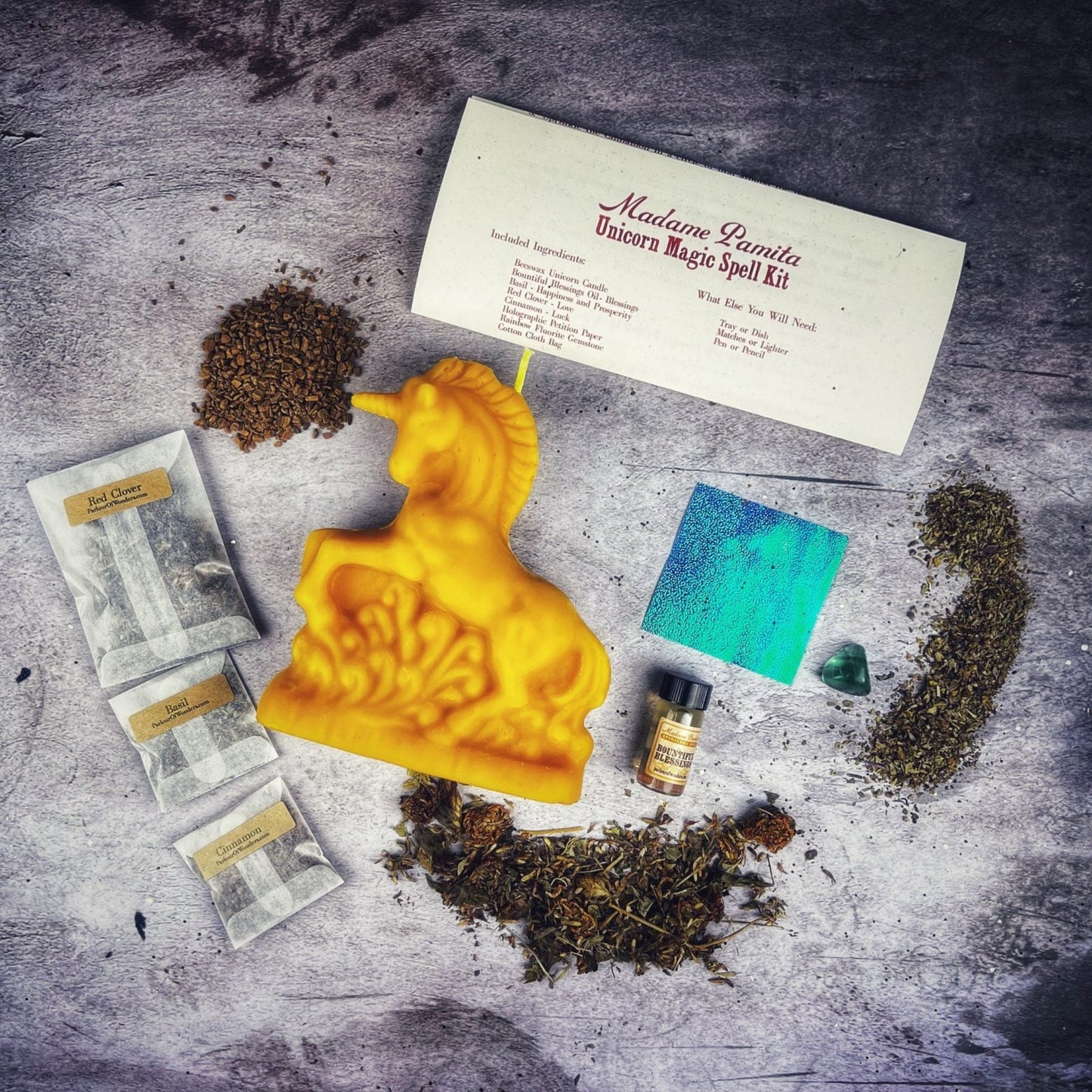 Unicorn Magic Candle Spell Kit - Manifestation & Wishes