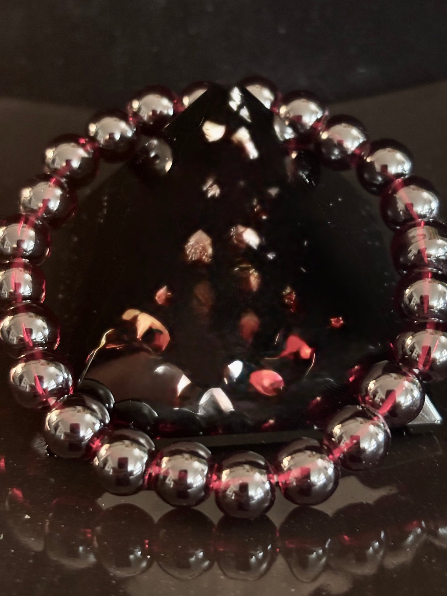 Garnet Wishing Bracelet – 8mm Beads for Passion, Protection & Manifestation