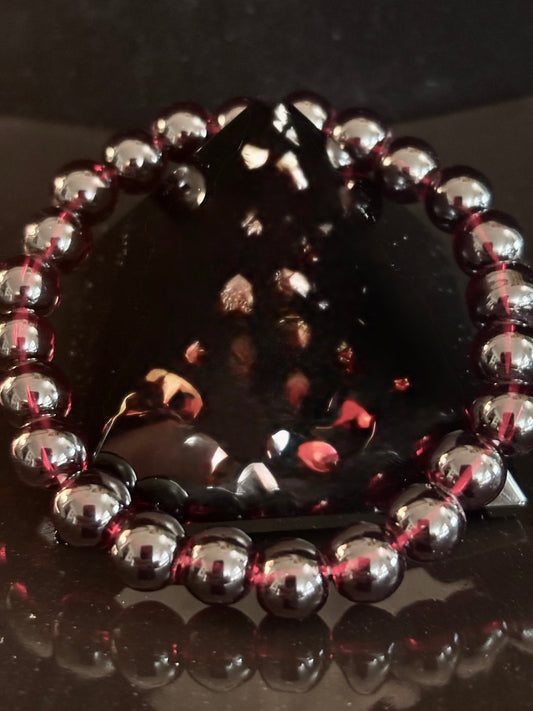 Garnet Wishing Bracelet – 8mm Beads for Passion, Protection & Manifestation