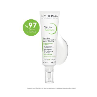 Bioderma Sebium Kerato+ Gel Cream for Oily and Acne-Prone Skin - Dermatologically Tested, Salicylic Acid Skincare