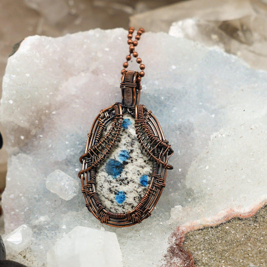 K2 Jasper Wire Wrap Crystal Pendant