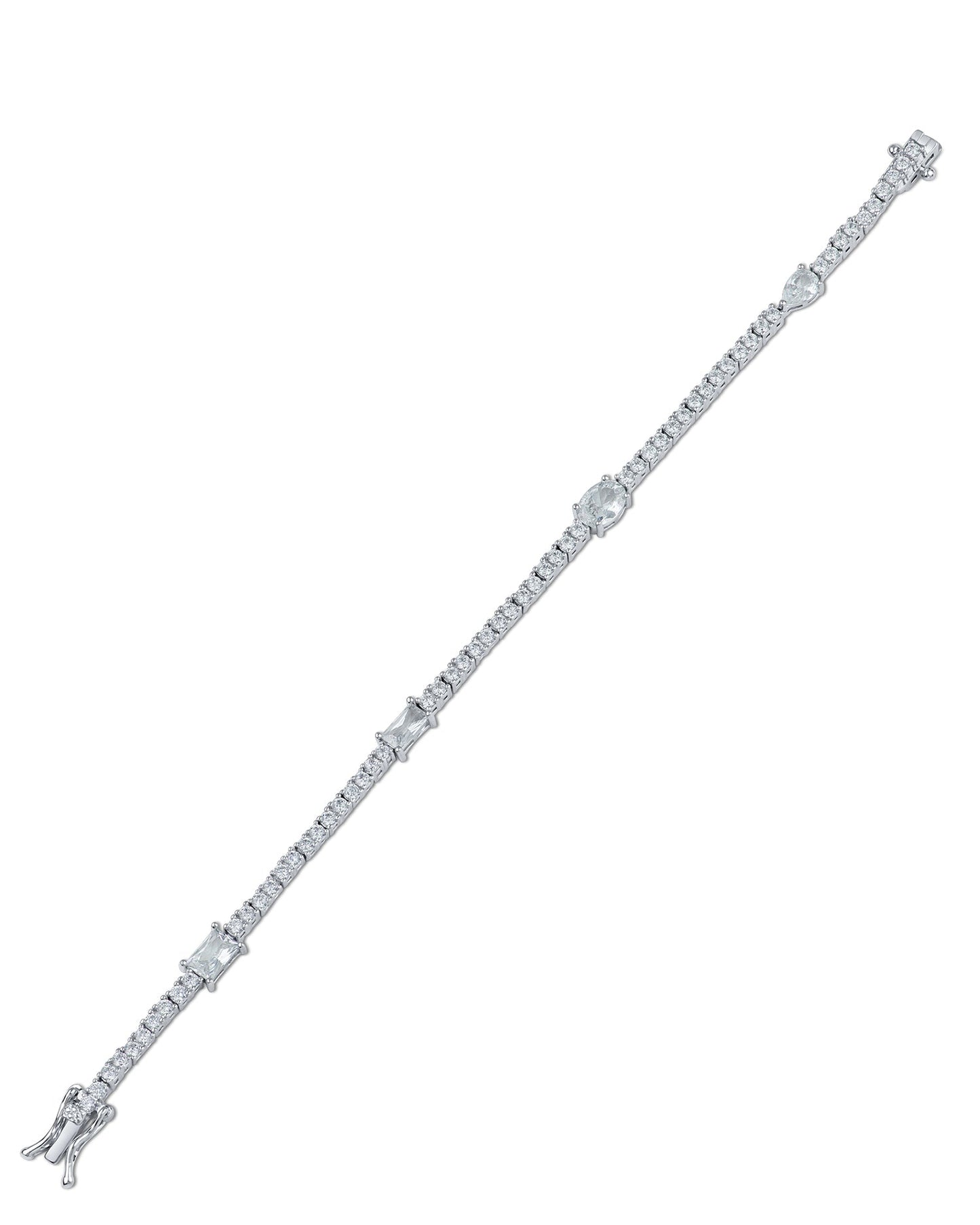 Round and Multi Shape CZ Bracelet