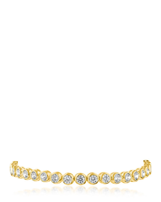 Round Bezel Set CZ Bracelet
