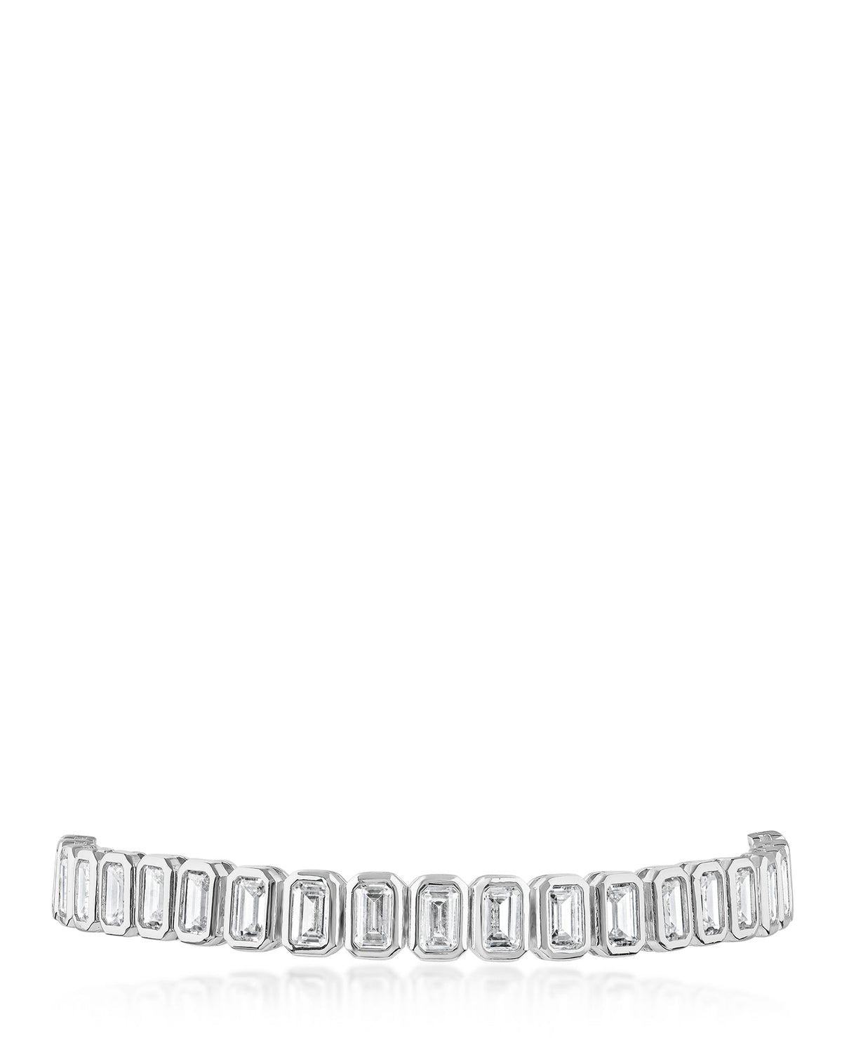 Emerald CZ Bezel Set Tennis Bracelet