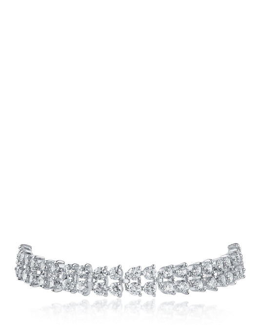 Round Double Row CZ Bracelet