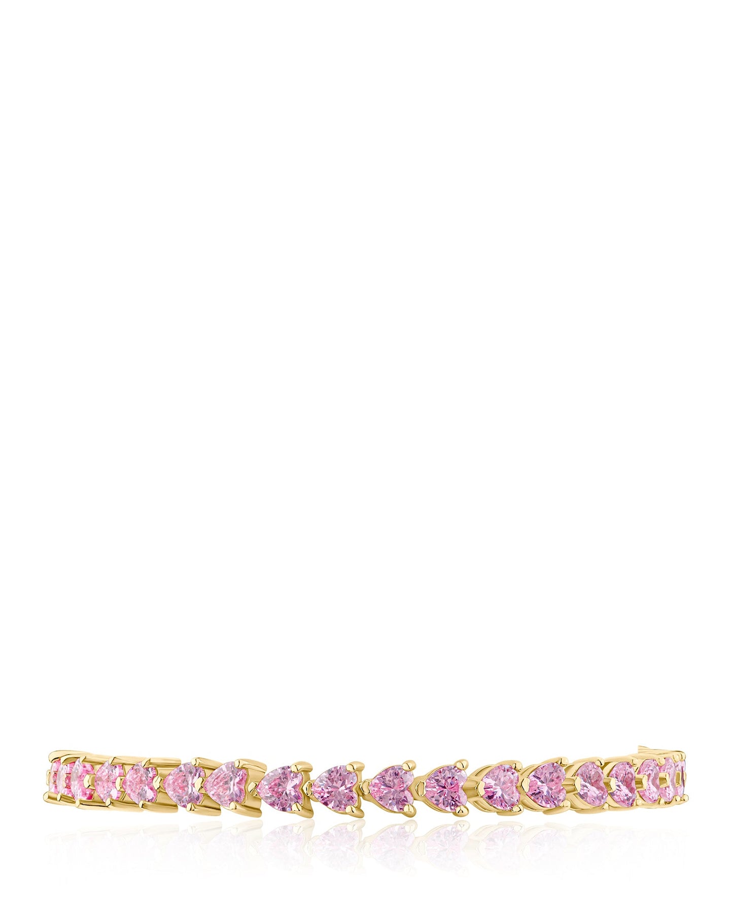 Heart CZ Tennis Bracelet