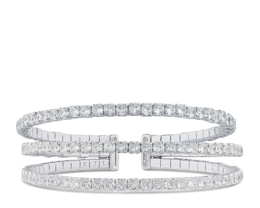 Triple Row CZ Cuff
