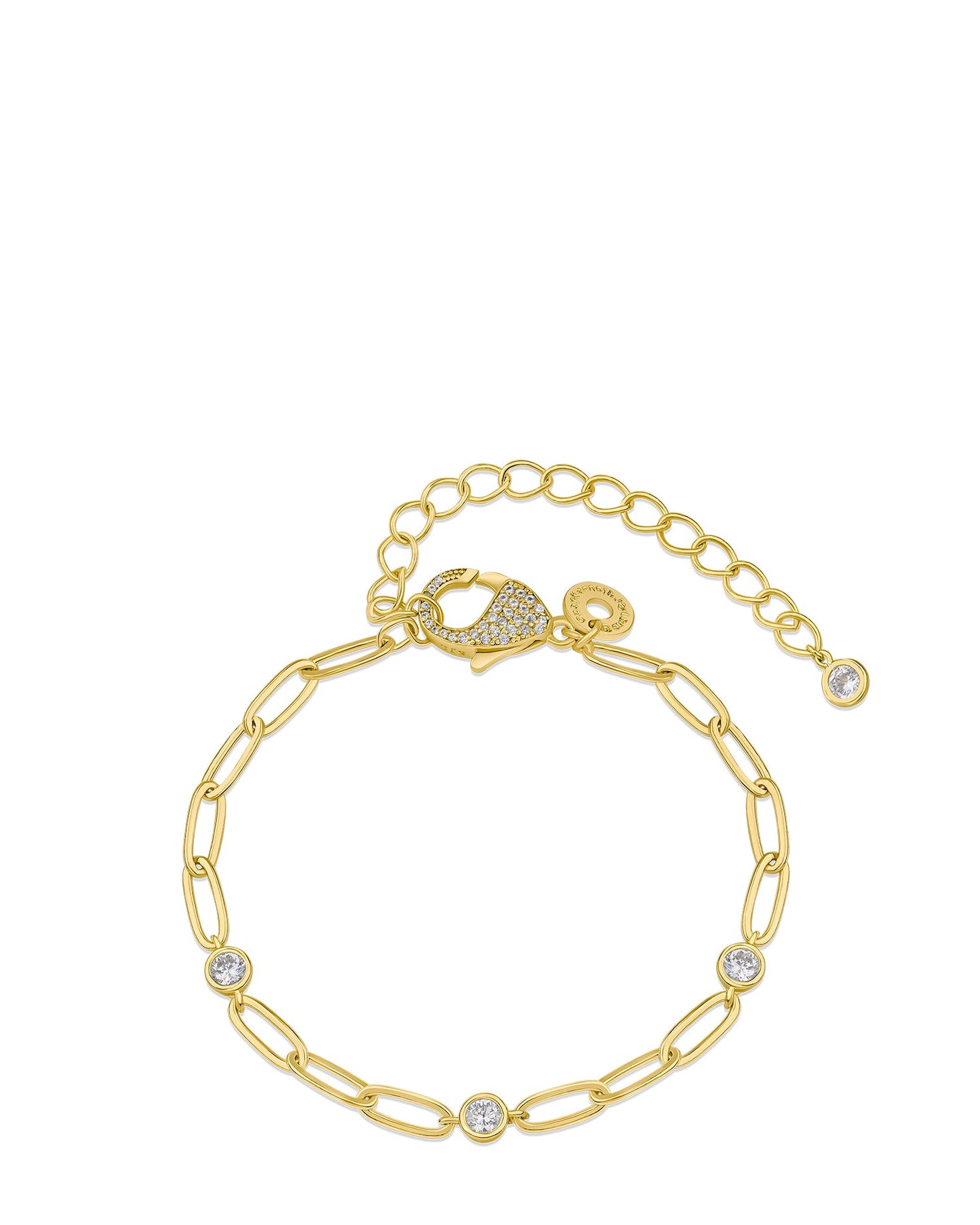 CZ Link Station Bracelet