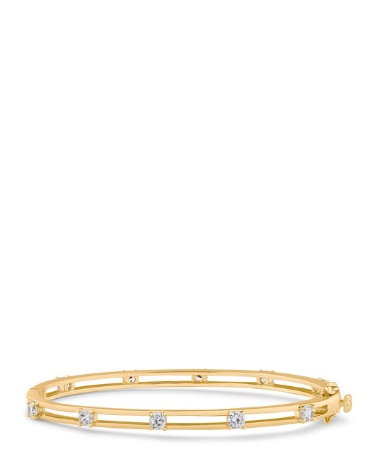 Round CZ Station Bracelet