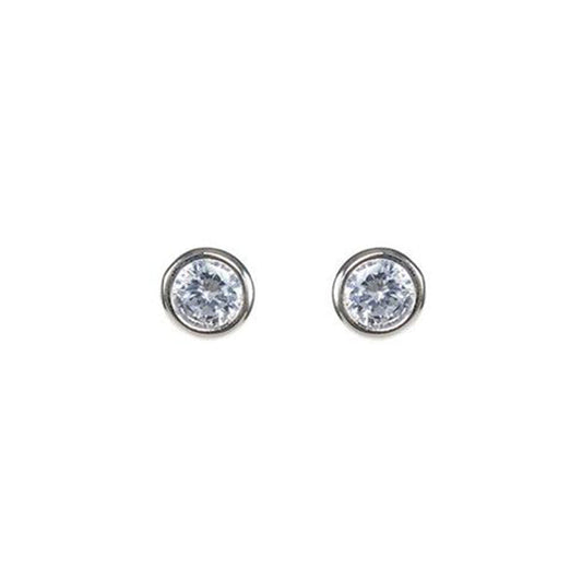 Bezel Set Stud Earrings
