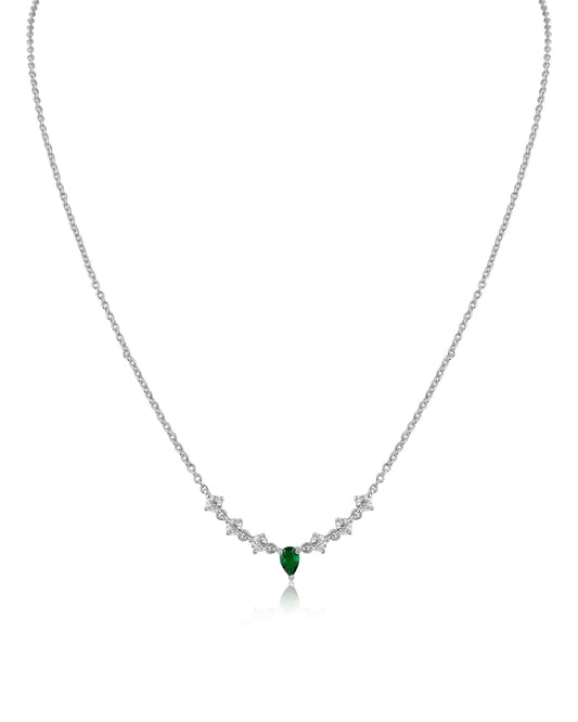 Round and Pear Delicate Necklace