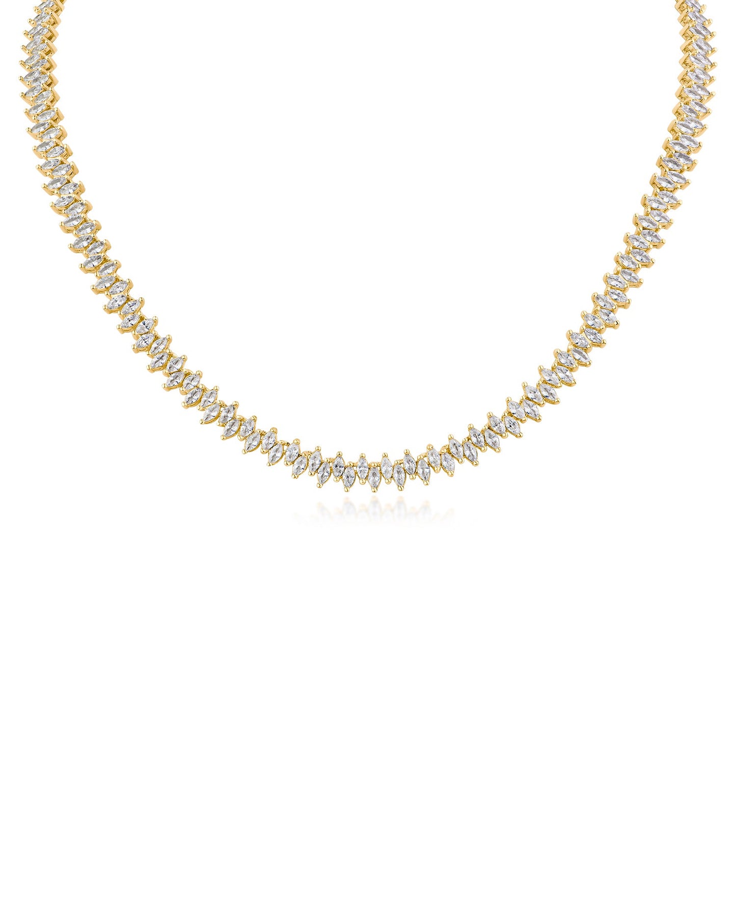 Alternating Marquise CZ Necklace