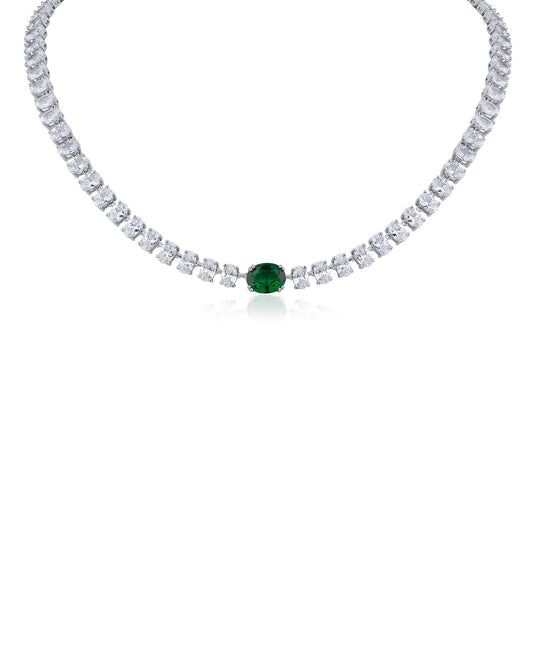 Oval CZ Necklace