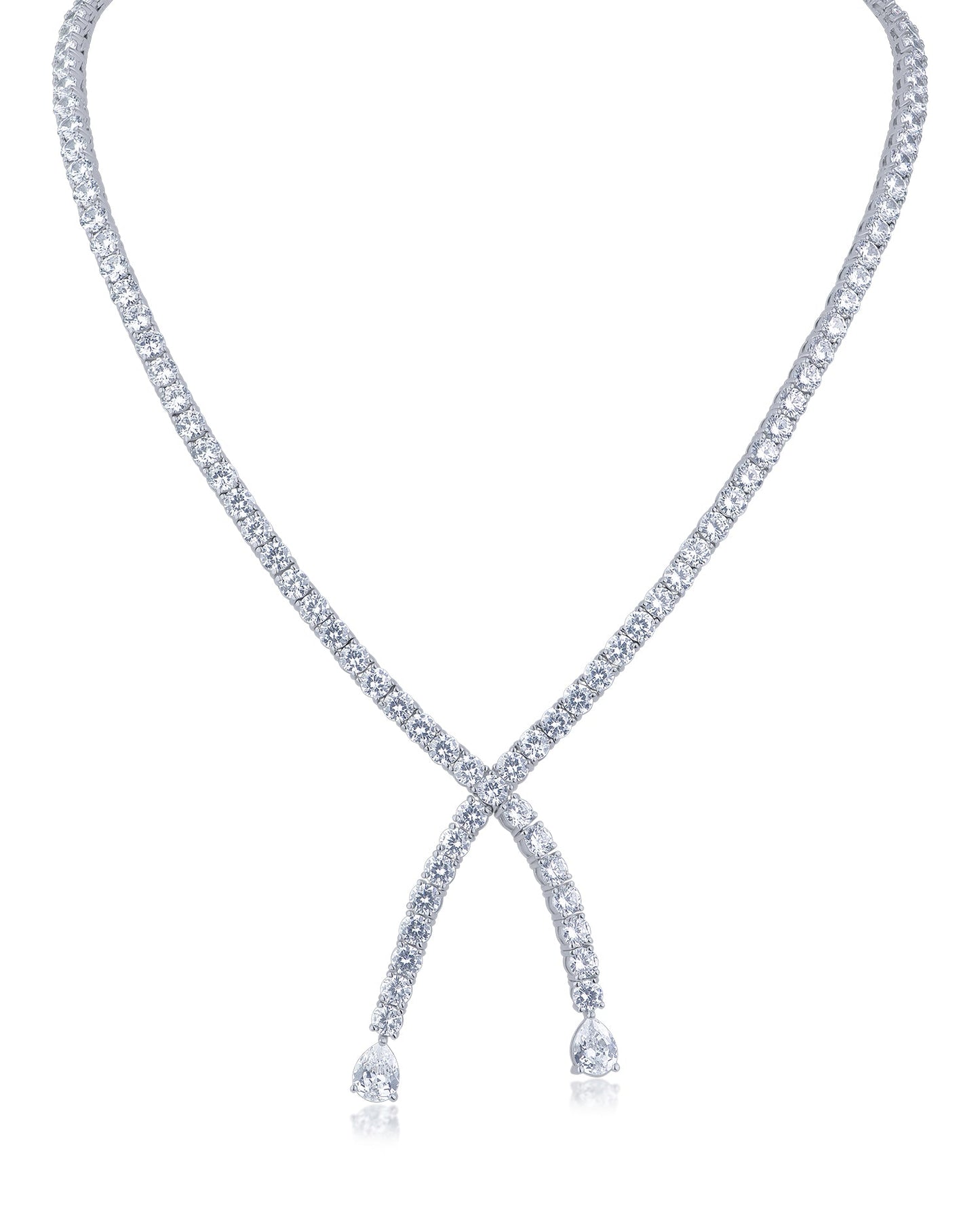 CZ Crossover Necklace