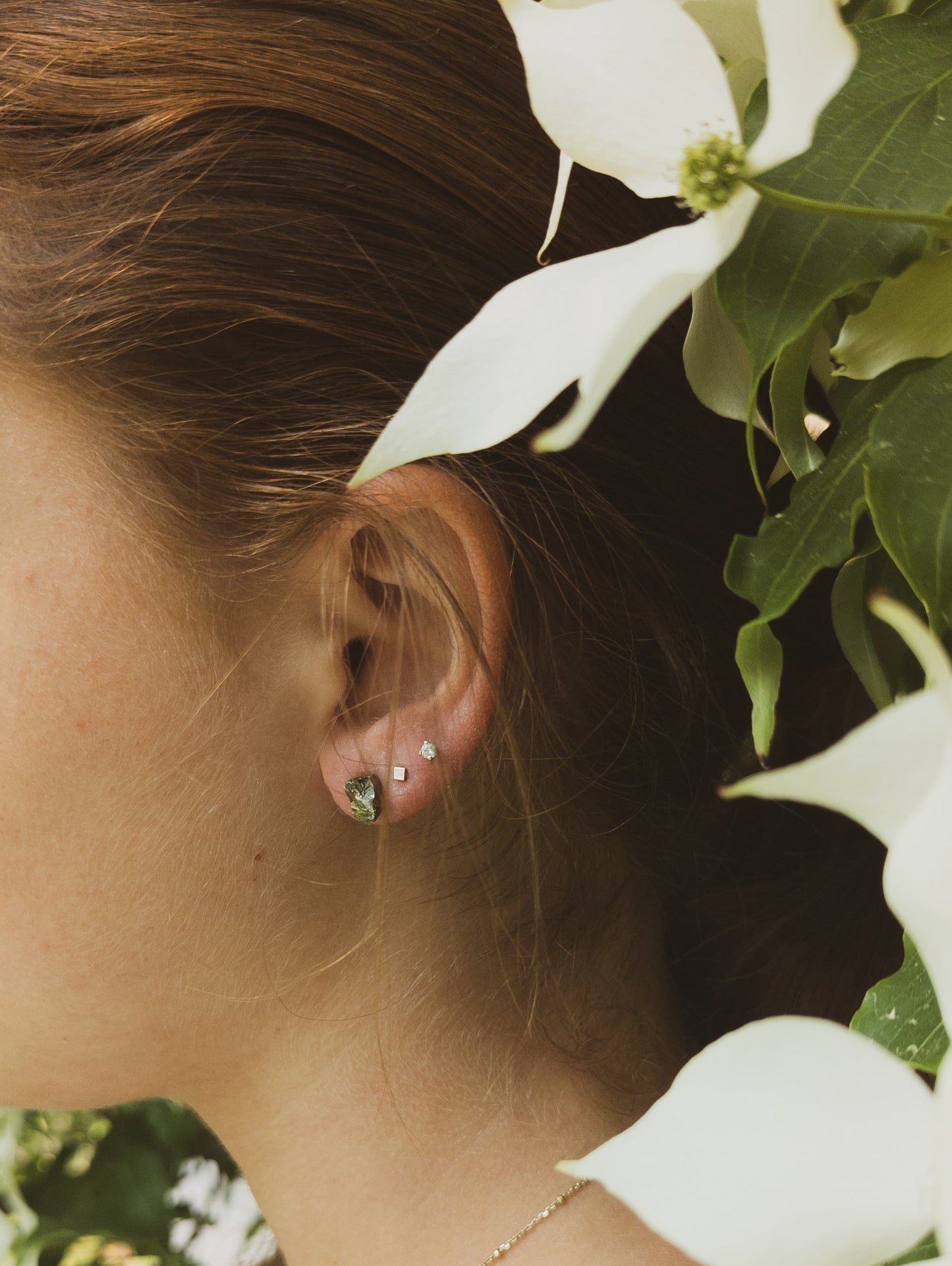 Rough Pyrite Stud Earrings