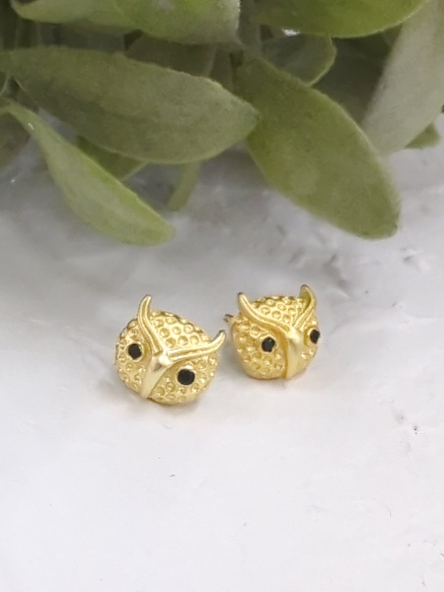 Azia Owl Stud Earrings