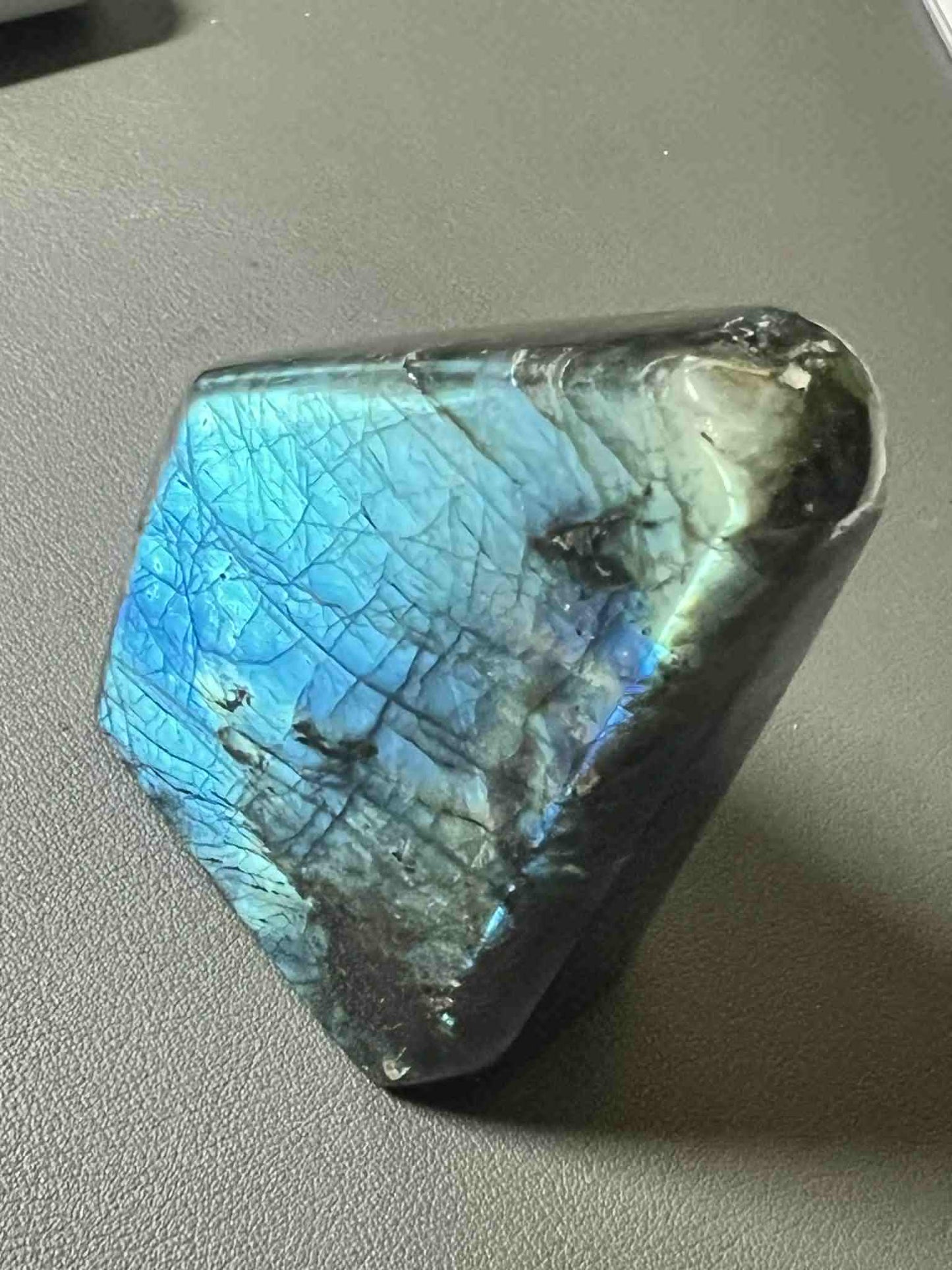 Labradorite Freeform Crystal: Flashy Shimmering Gemstone