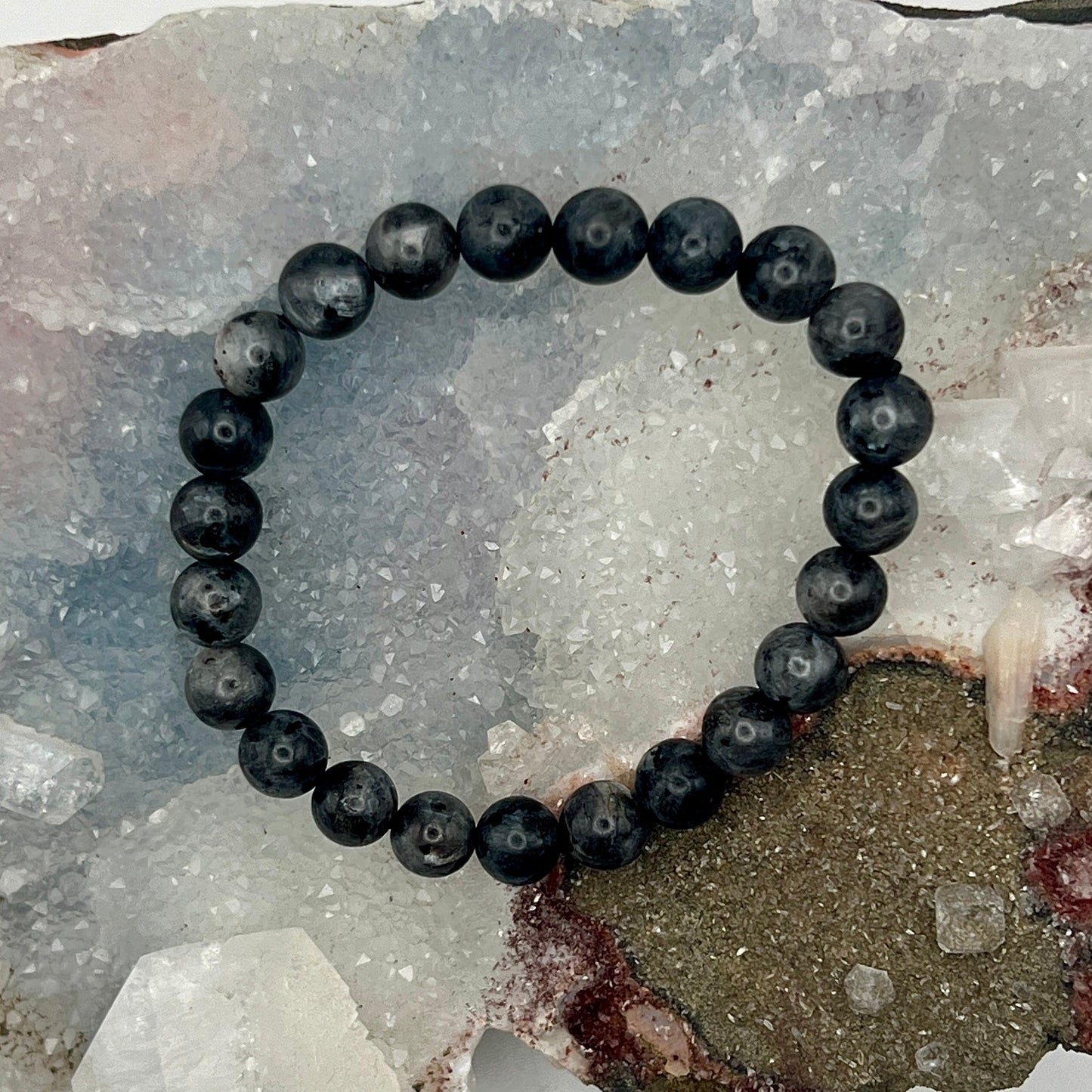 Labradorite Stretch Beaded Bracelet