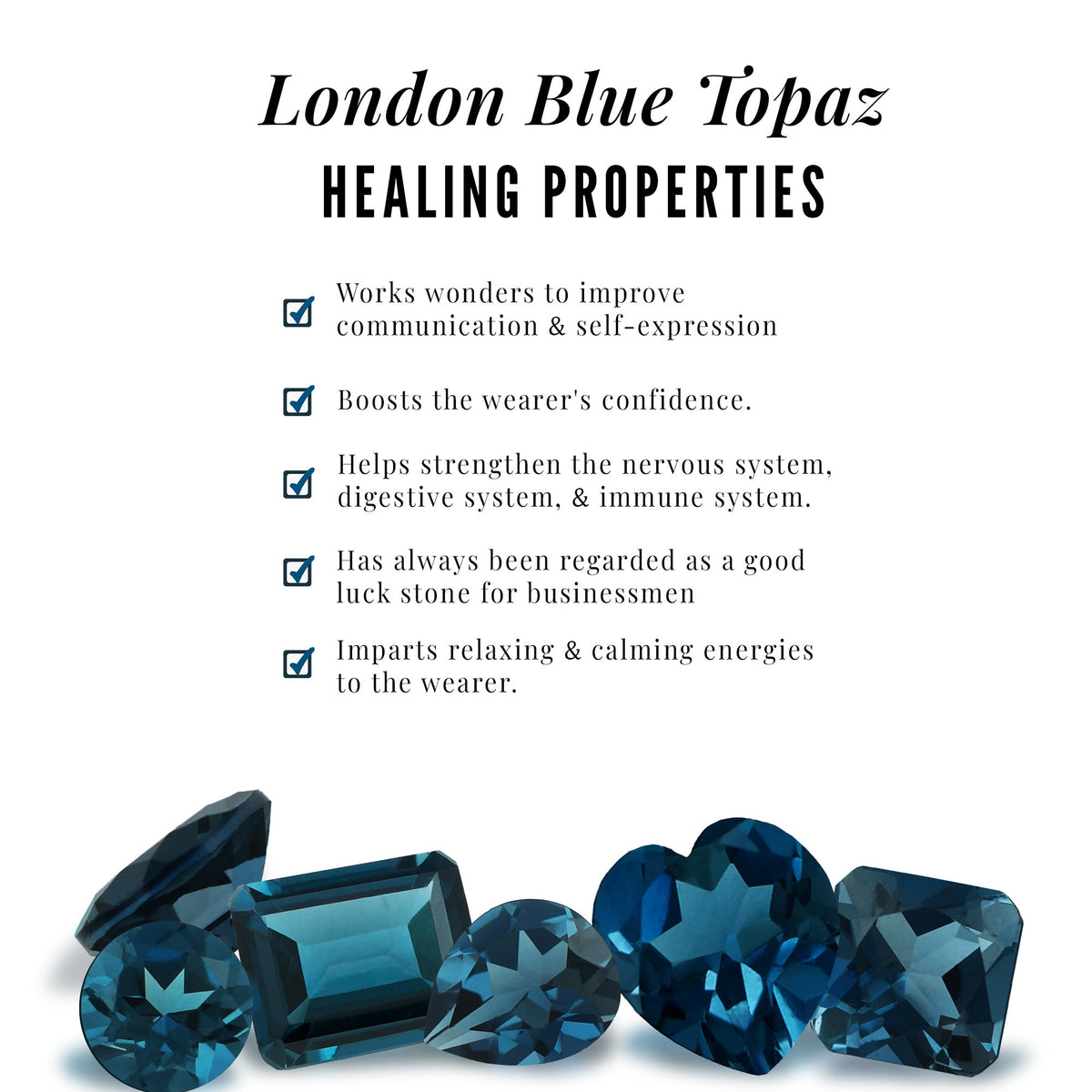 0.6 Carat Round London Blue Topaz Engagement Ring with Criss Cross Diamond