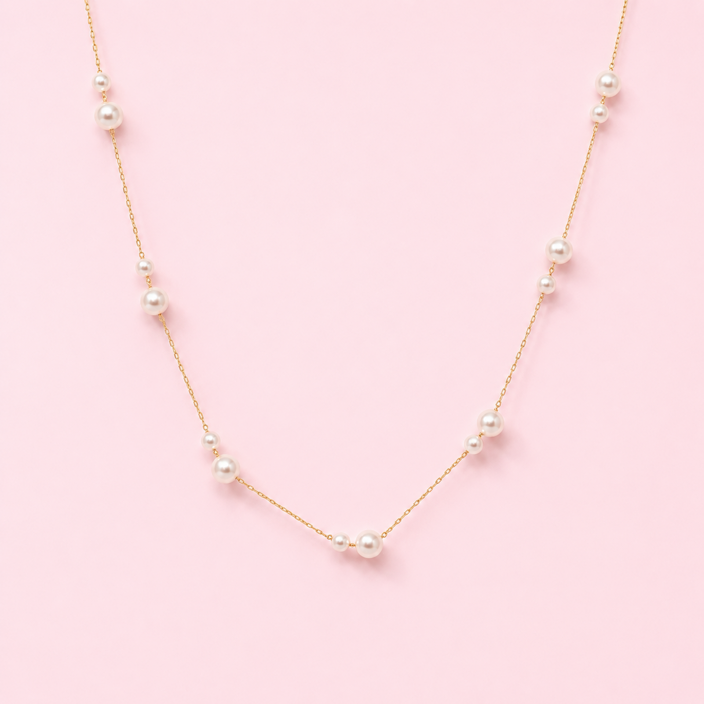 Lovely Lady Dainty Pearl Necklace