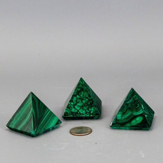 Malachite Crystal Pyramid Heart Chakra Transformation