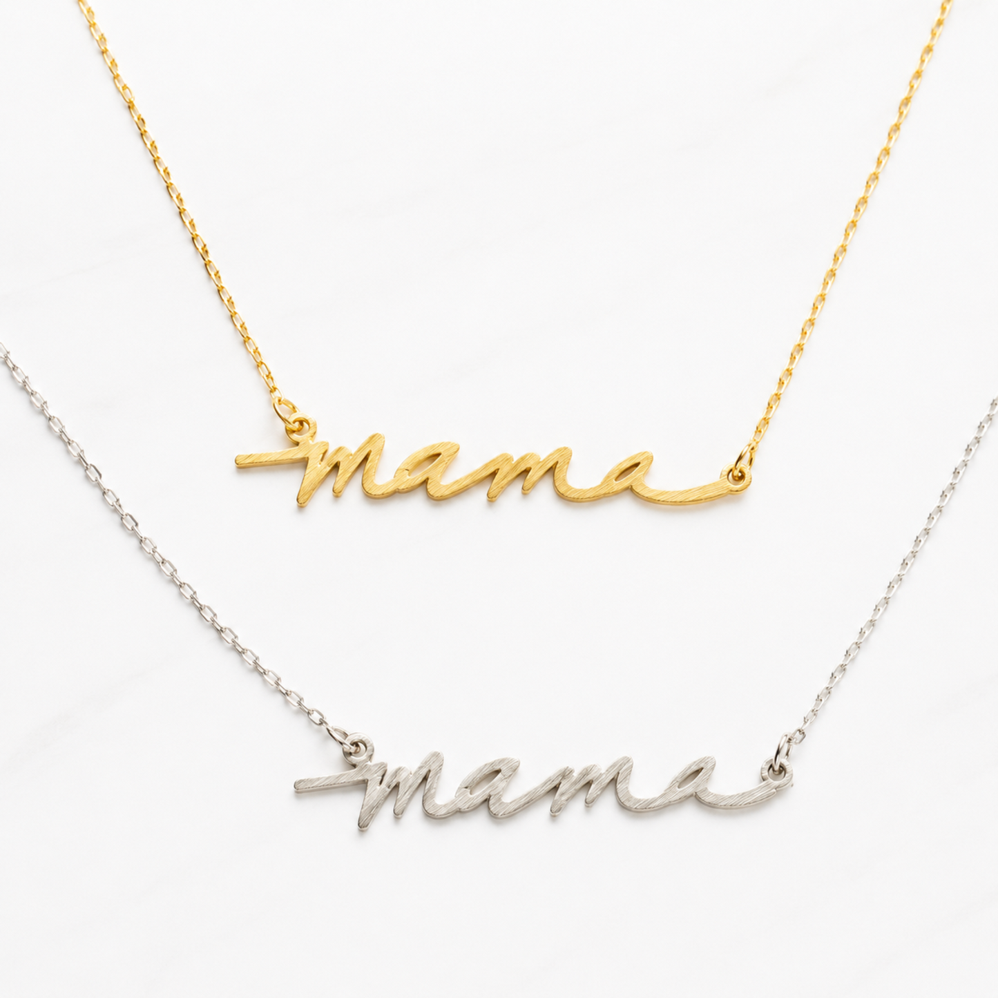 Mama Script Necklace