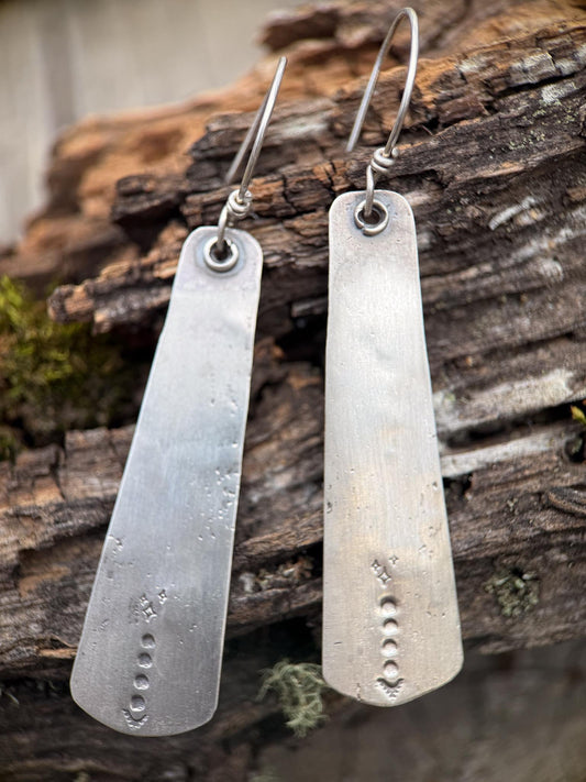Sterling Silver Tapered Dangle Earrings | Longevity Northbound