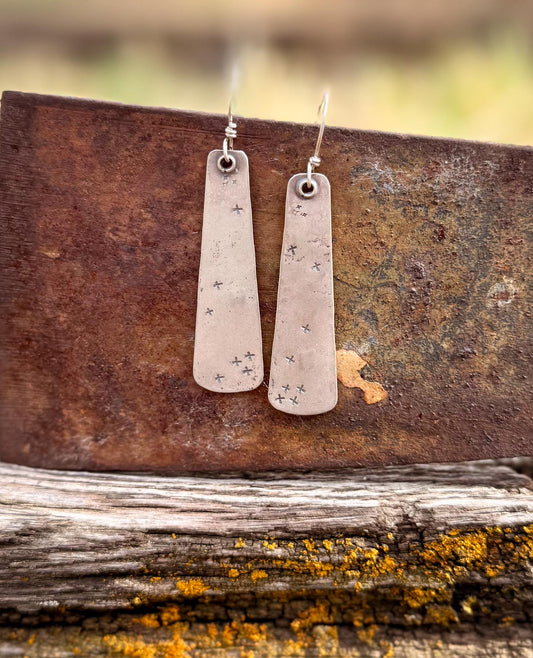 Sterling Silver Tapered Earrings | Longevity Celestial