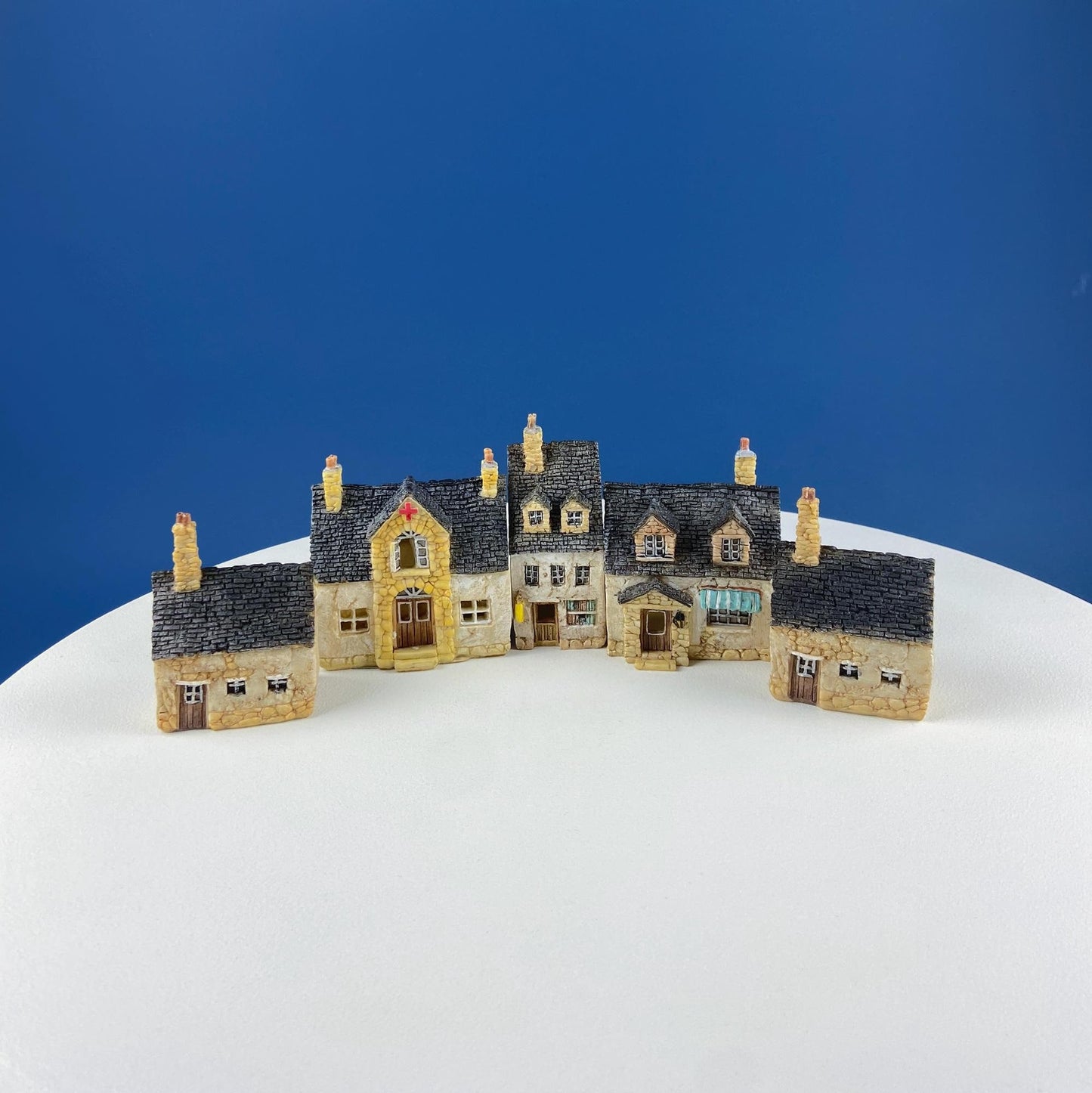 Miniature Village Houses for Fairy Garden, Terrarium or Rustic Home Decor. Top Collection. Set of 5. Gift for Kids Grand Kids Him Her.