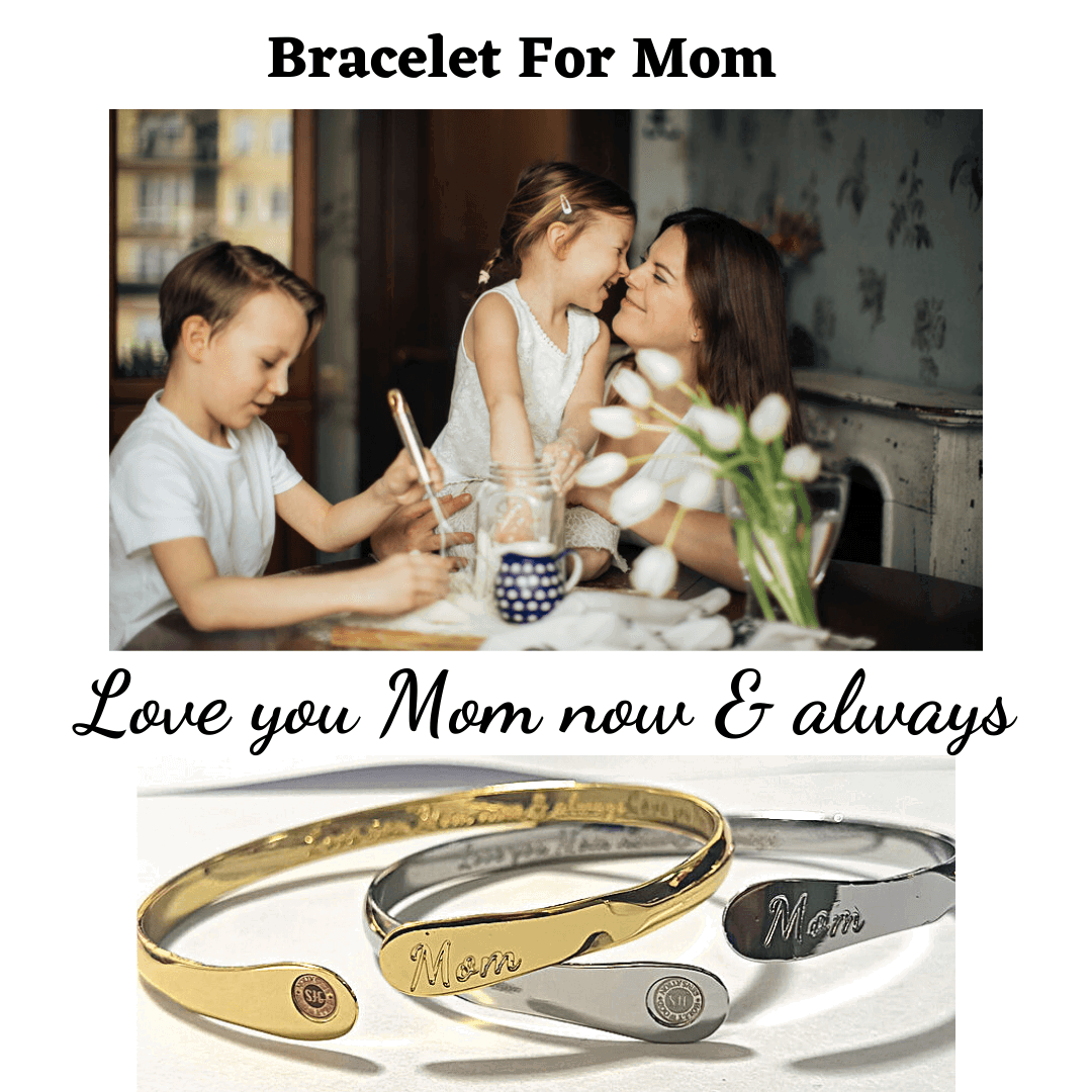 Mom Bracelets Engraved Bracelets Love you Mom Now & Always