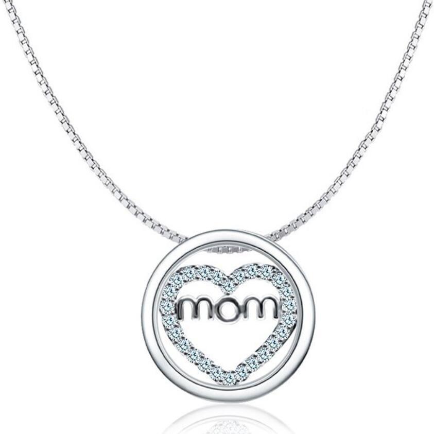Mom Necklace Heart Circle Of Love