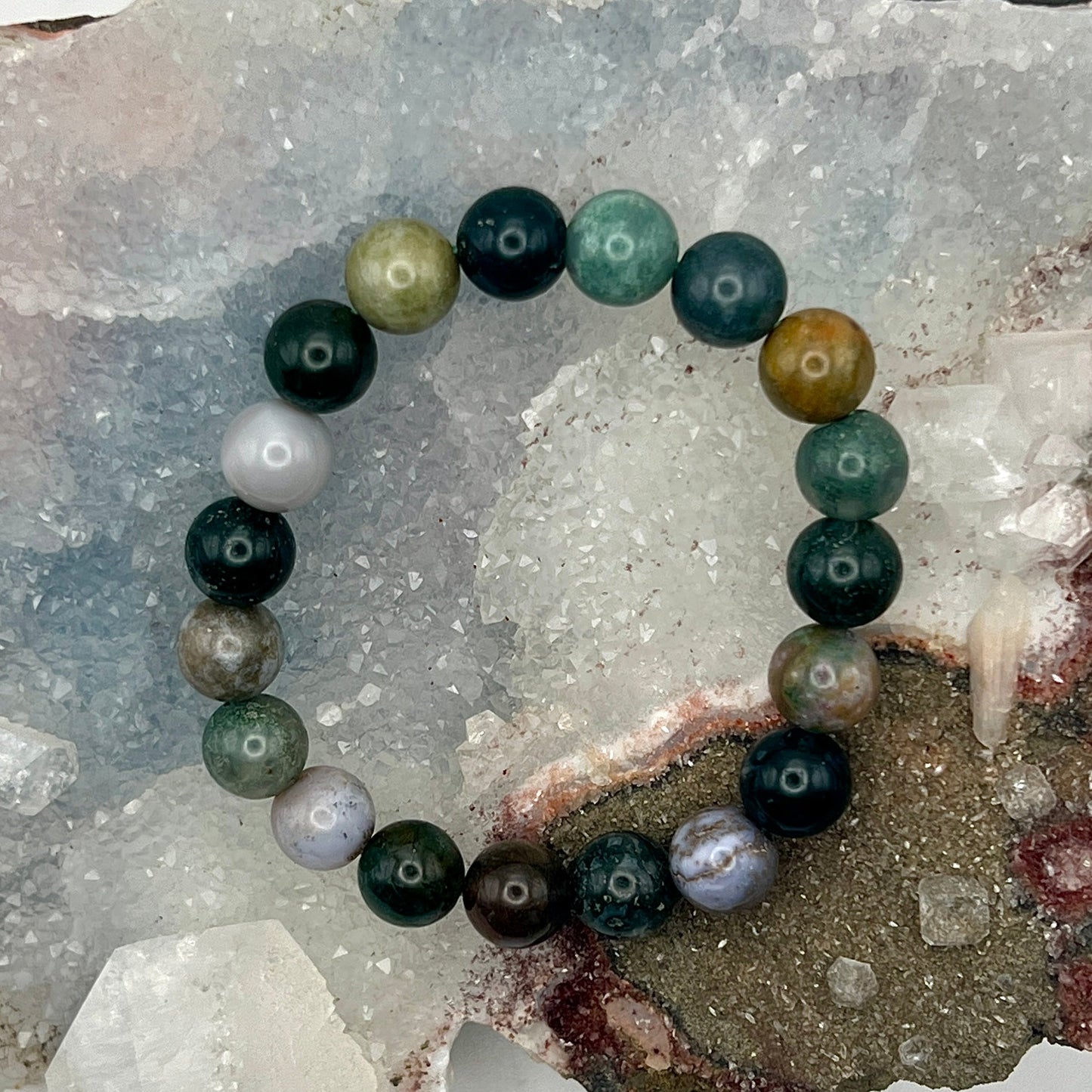 Moss Agate Stretch Bracelet