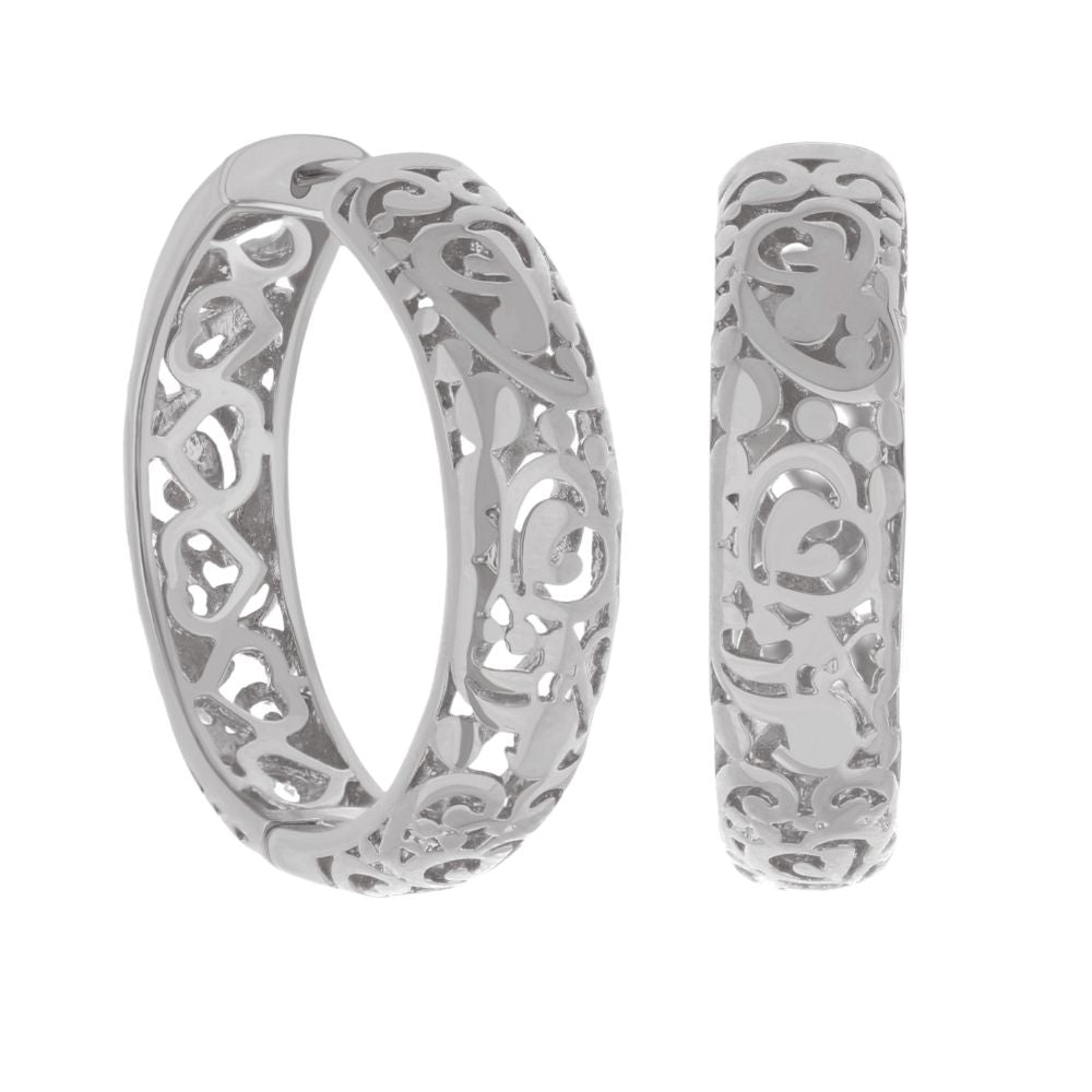 Hidden Hearts Hoop Earrings