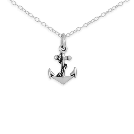 Anchor Necklace - Sterling Silver - Friendship Necklace - Gift for Her