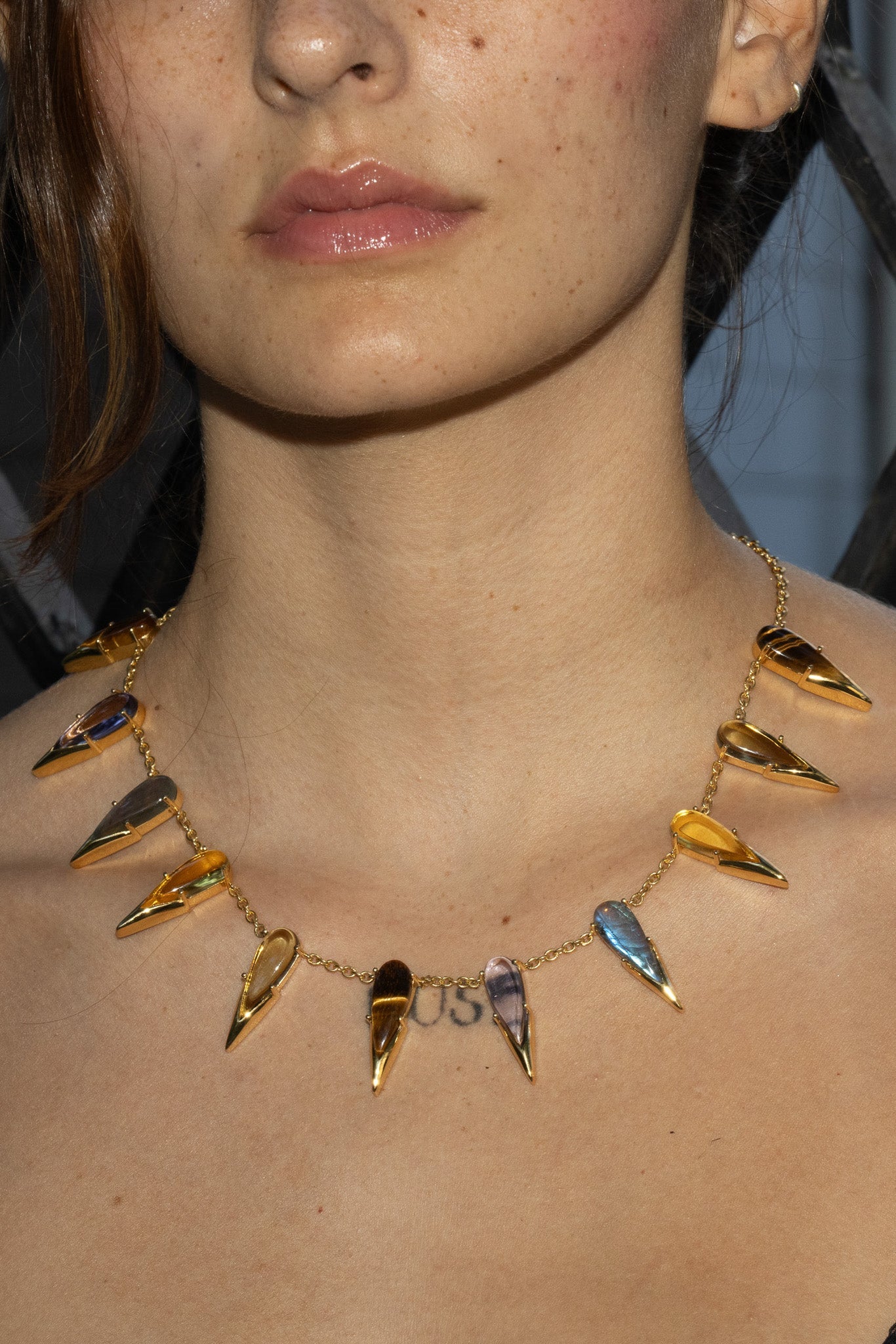 The Saber Tooth Necklace in Angora (Gold) SHIPS IN FEBRUARY