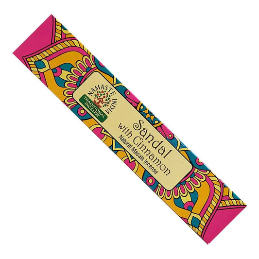 Incense Stick - Namaste India - Sandal with Cinnamon 15g