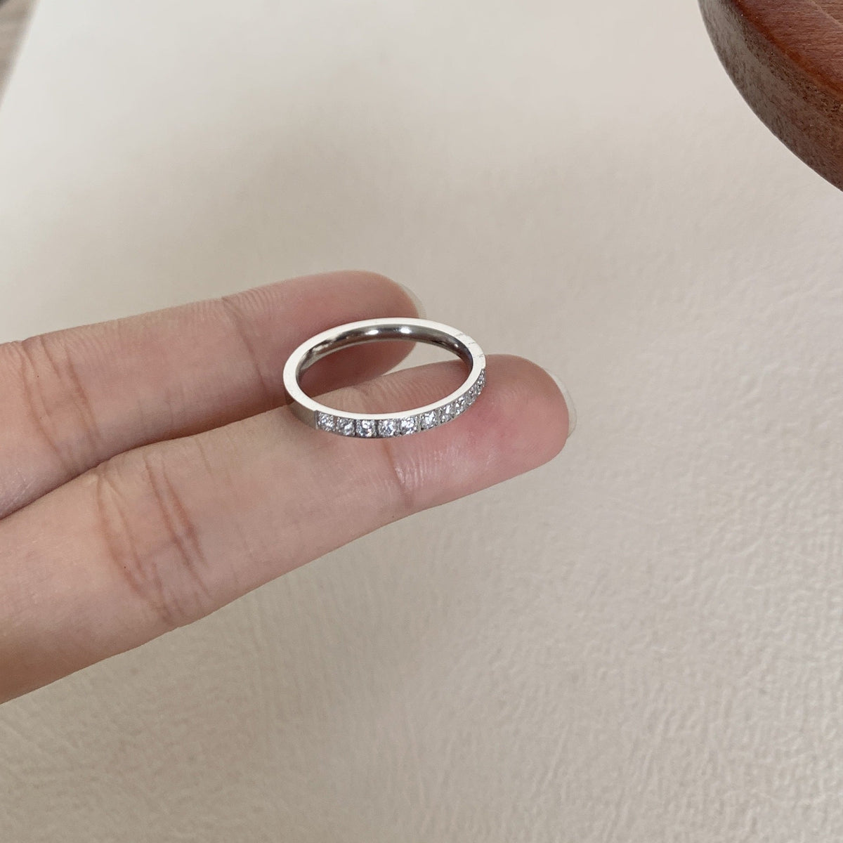 Balmain Super Flash Half Row Ten Pieces Rhinestone Cold Wind Ring