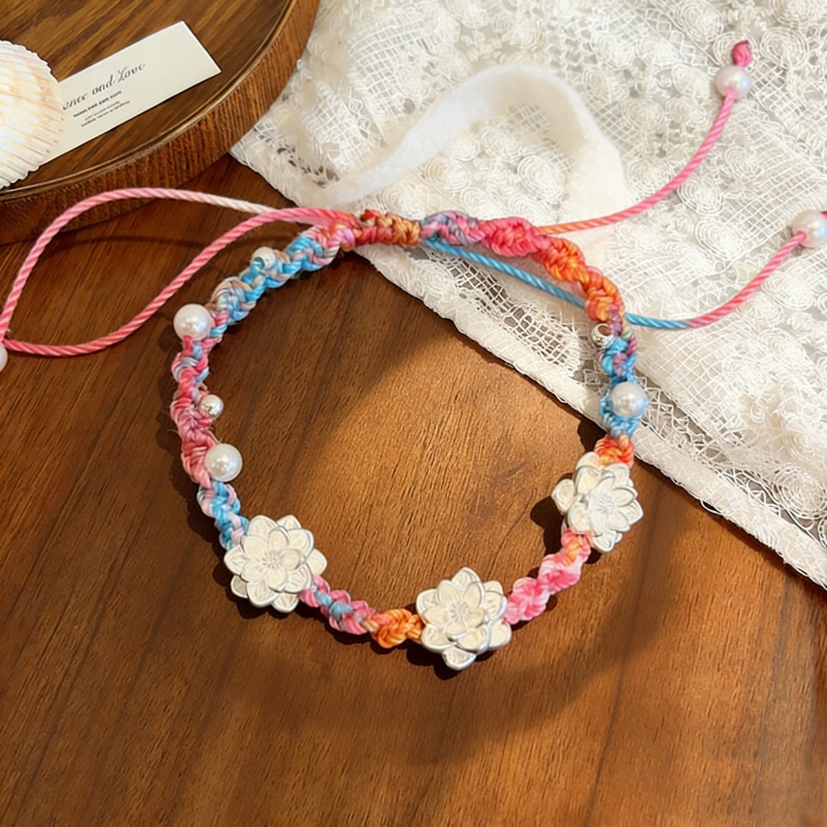 Artistic Ancient Style Retro Three Lotus Bracelet