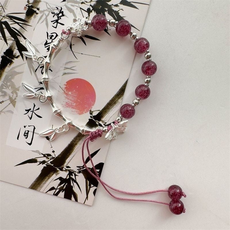 Ancient Chinese Style Bamboo Butterfly Beaded Cold Retro National Design Bracelets