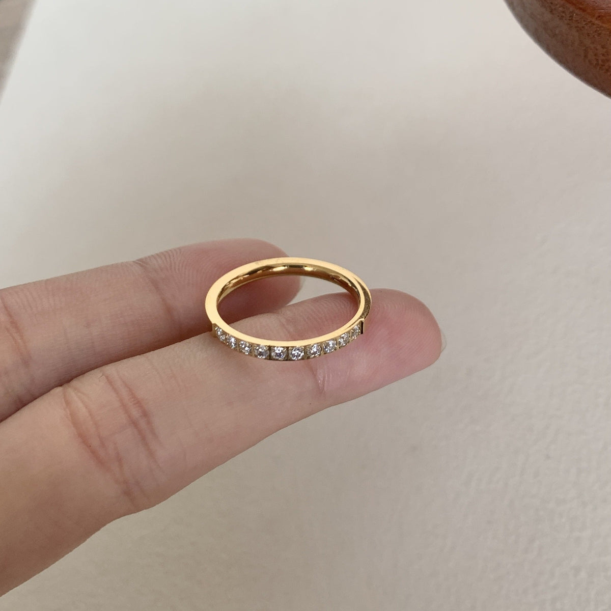 Balmain Super Flash Half Row Ten Pieces Rhinestone Cold Wind Ring