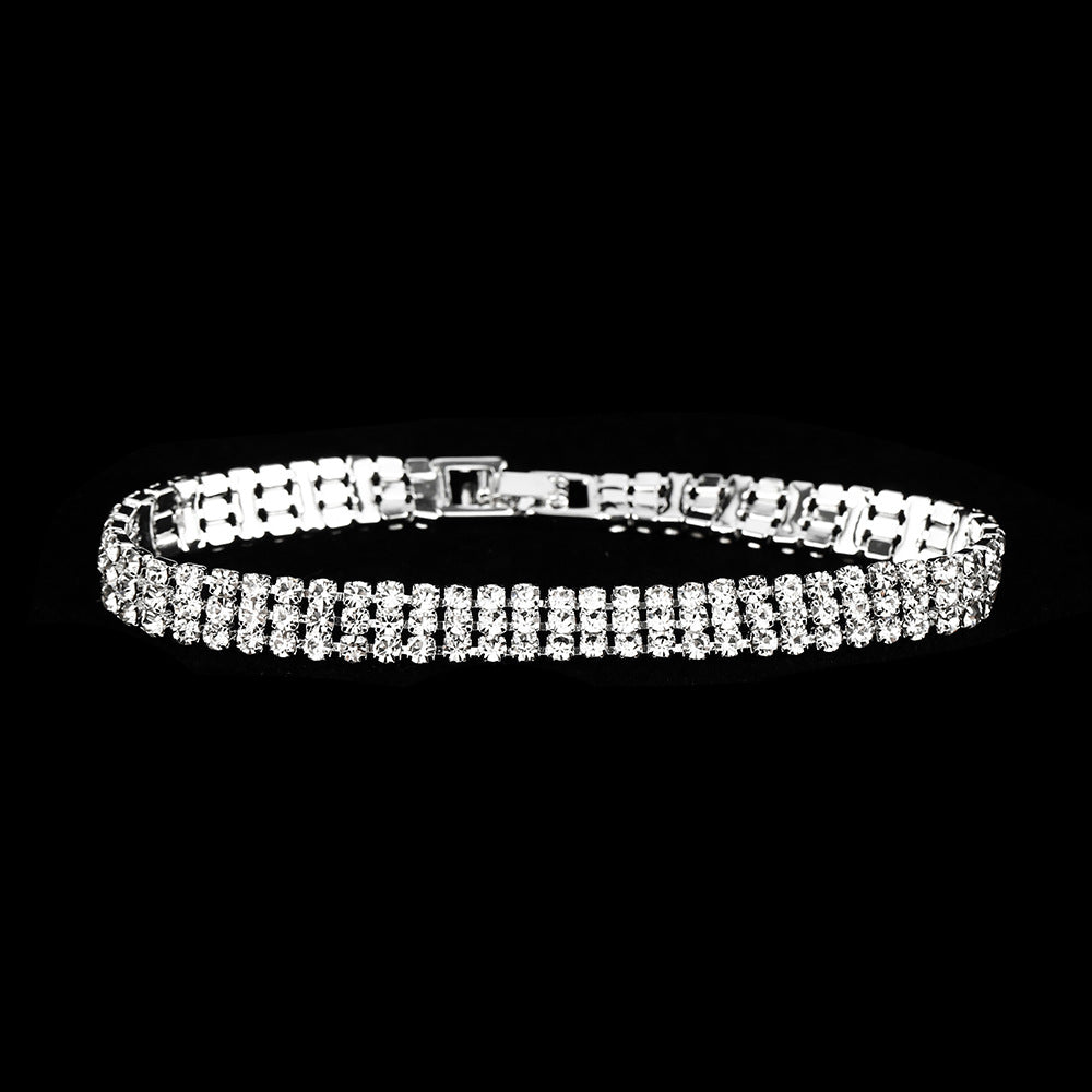 Beautiful Creative Rhinestone Crystal Lace Bracelet Set
