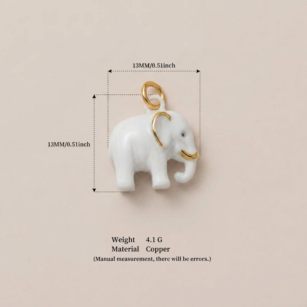 Animal Park Series Lion Dripping Oil Painted Pendants